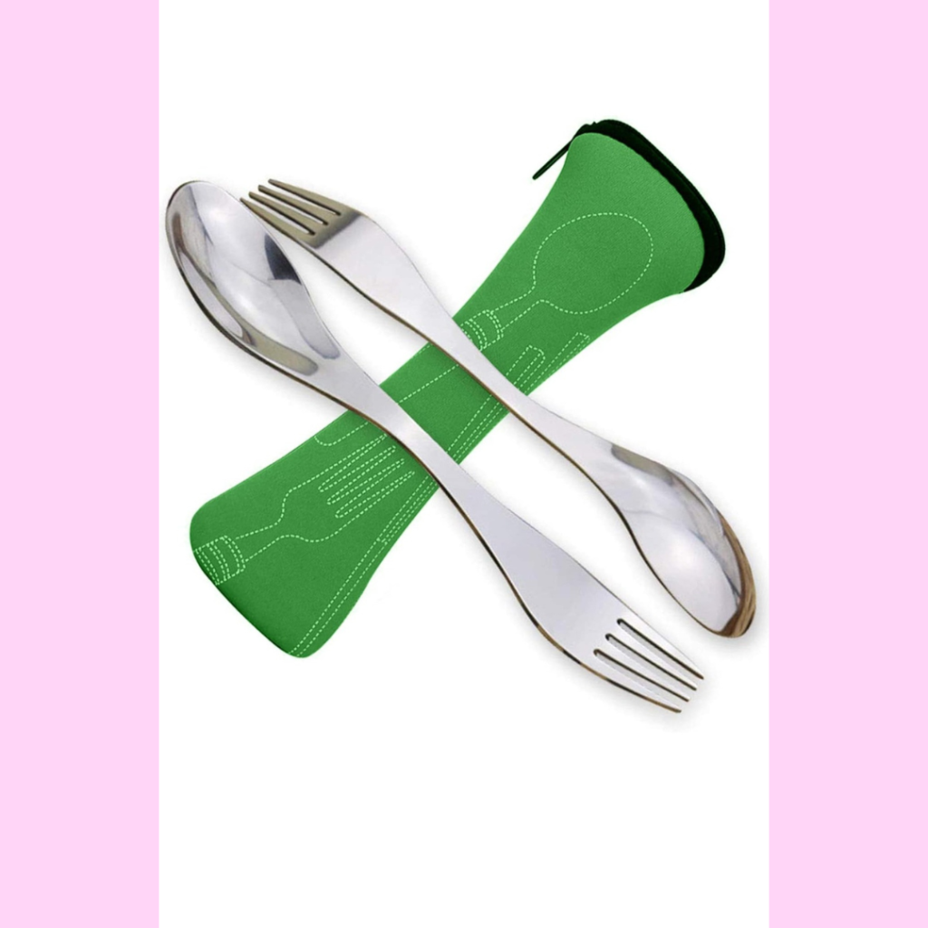 Stainless steel spork