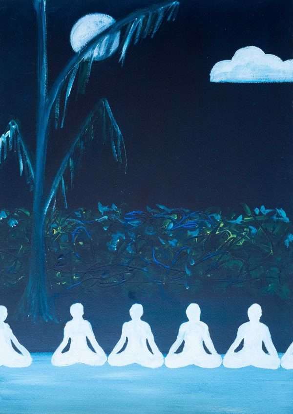 Full moon Meditation Painting